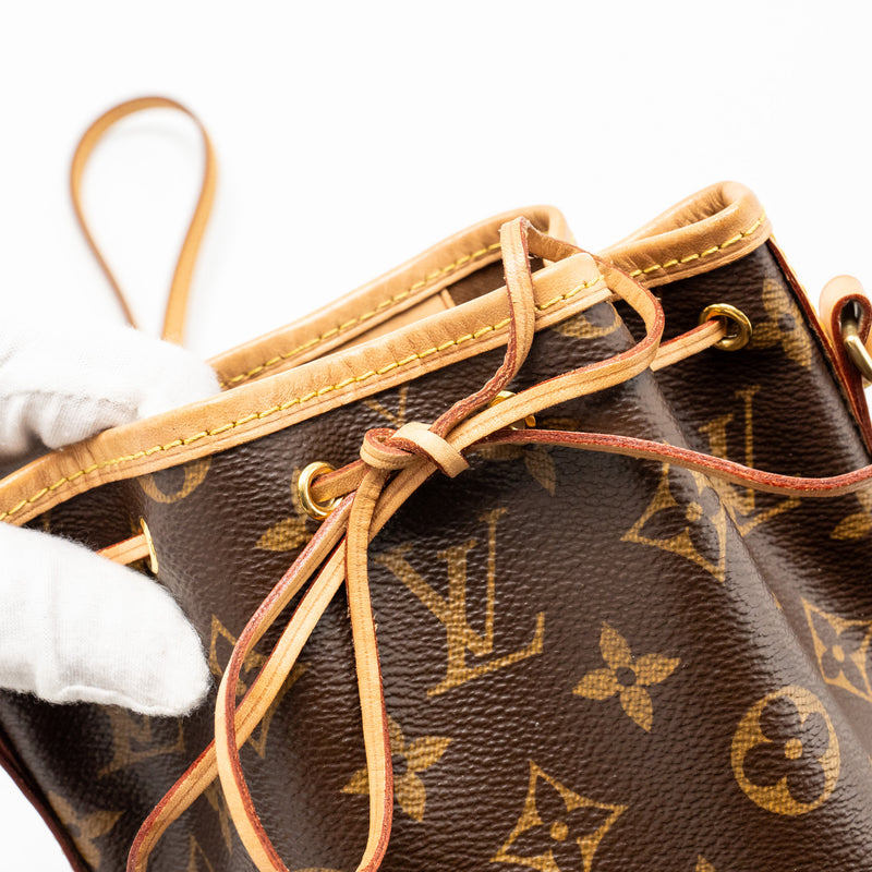 Louis Vuitton Nano Noe Monogram Canvas GHW