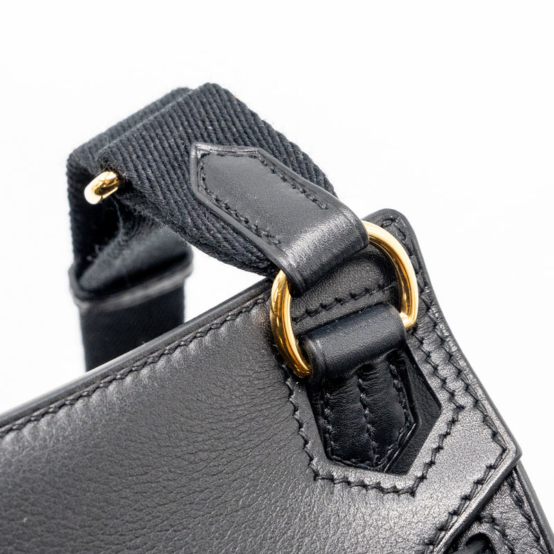 Hermes Mini Jypsiere Evergrain Black GHW Stamp B