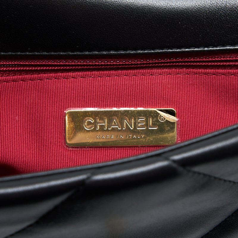 Chanel Small 19 Bag Lambskin Black Multicolour Hardware