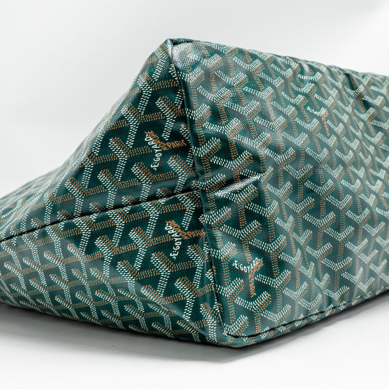 Goyard Saint Louis GM Tote Goyardine Canvas/Calfskin Green SHW