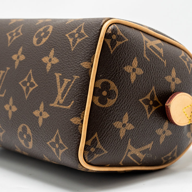 LOUIS VUITTON Speedy Bandouliere 20 Monogram Canvas with Black Strap GHW