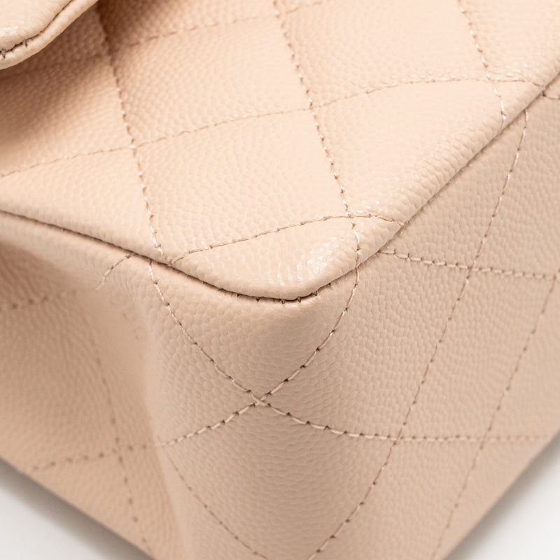 Chanel Medium Classic Double Flap Bag Caviar Light Pink LGHW (Microchip)