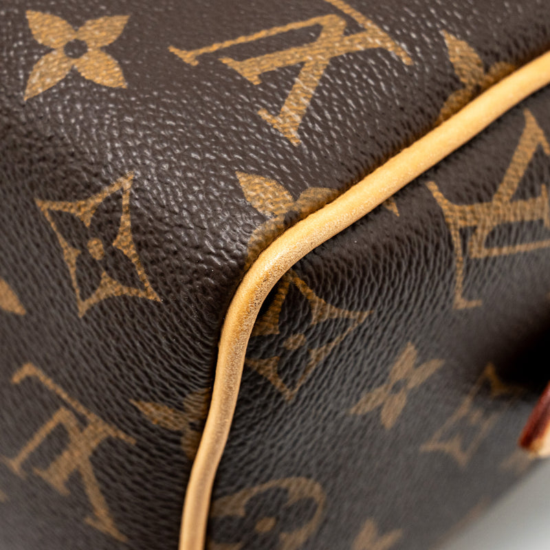 LOUIS VUITTON Speedy Bandouliere 20 Monogram Canvas with Black Strap GHW