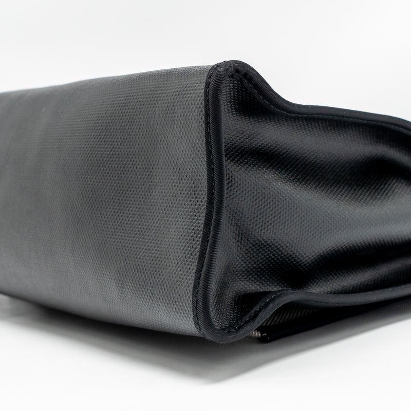 Hermes Herbag 31 Zip Bag Berline Canvas/Hunter Leather Black/ECRU-Black SHW Stamp D