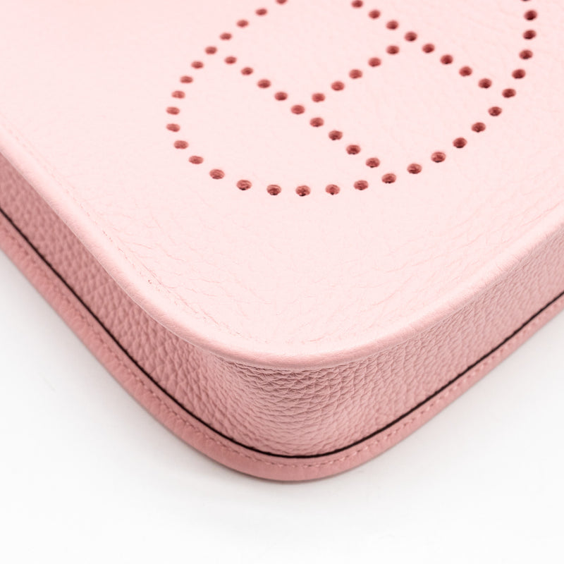 Hermes Mini Evelyne Clemence Rose Sakura SHW Stamp B