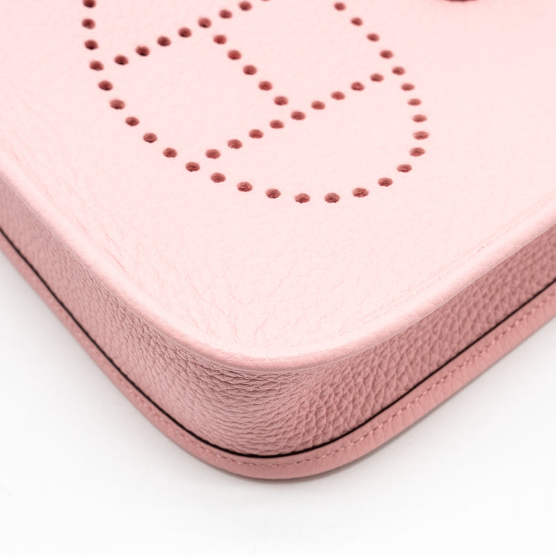 Hermes Mini Evelyne Clemence Rose Sakura SHW Stamp B