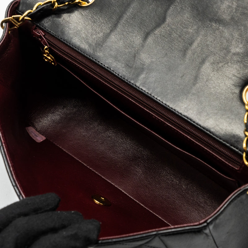 Chanel Vintage Diana Flap Bag Lambskin Black GHW