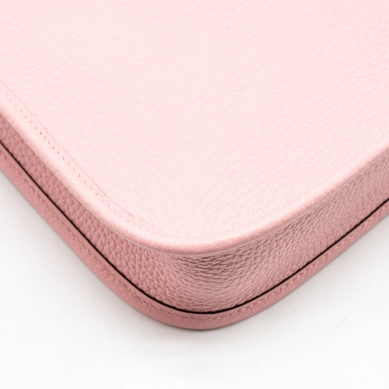 Hermes Mini Evelyne Clemence Rose Sakura SHW Stamp B