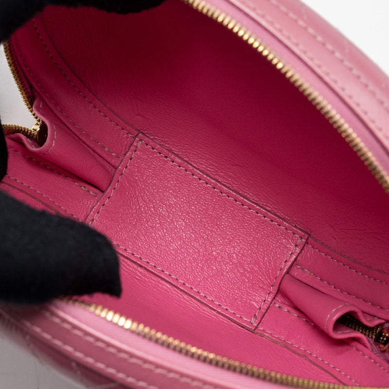 Chanel Oval Chevron Bag Lambskin Pink LGHW