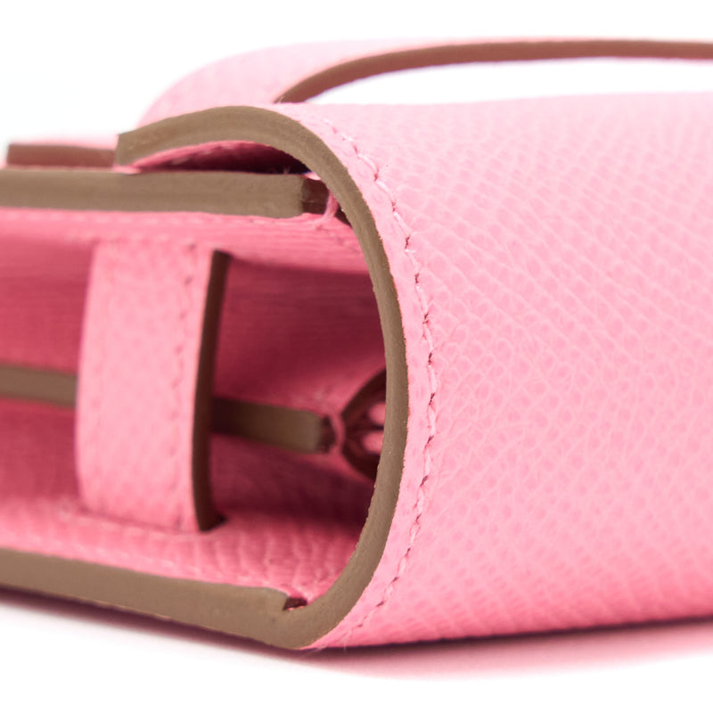 Hermes Kelly To Go Epsom 1Q Rose Confetti SHW Stamp U