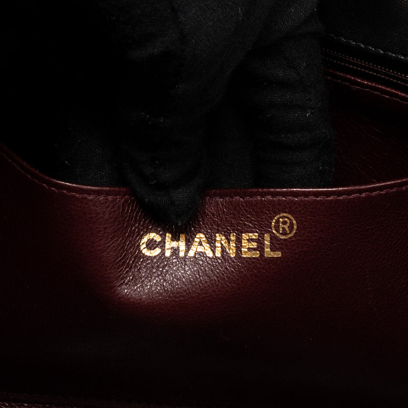 Chanel Vintage Diana Flap Bag Lambskin Black GHW