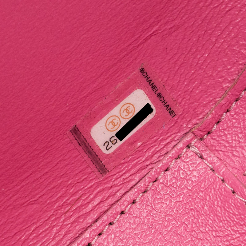 Chanel Oval Chevron Bag Lambskin Pink LGHW