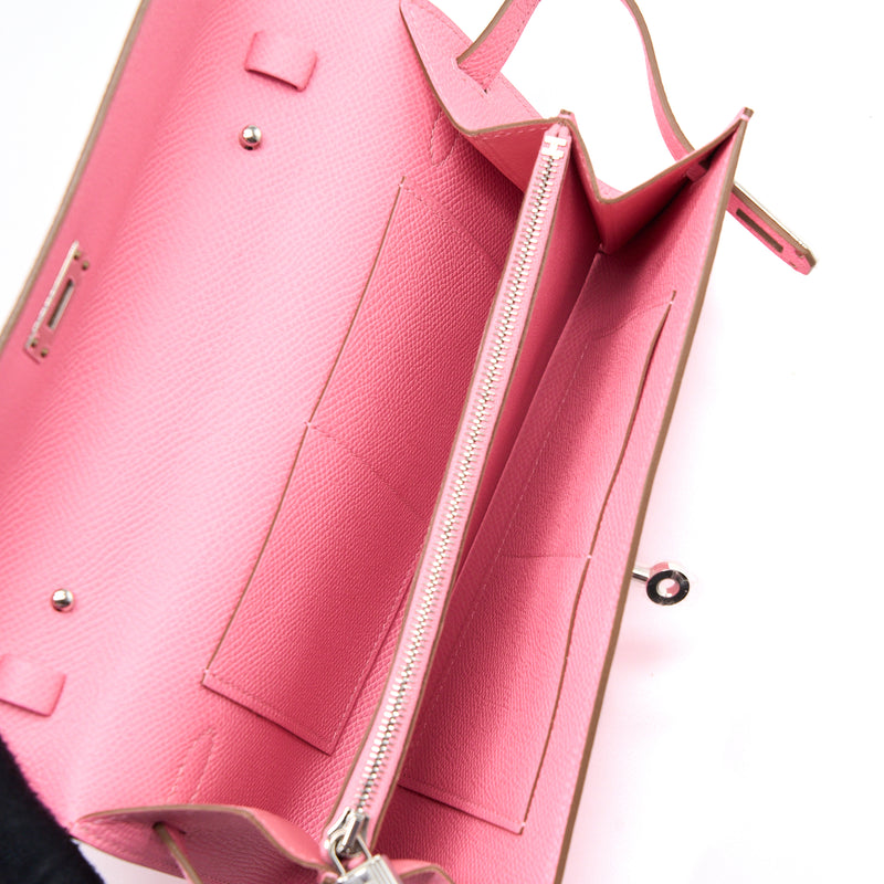 Hermes Kelly To Go Epsom 1Q Rose Confetti SHW Stamp U