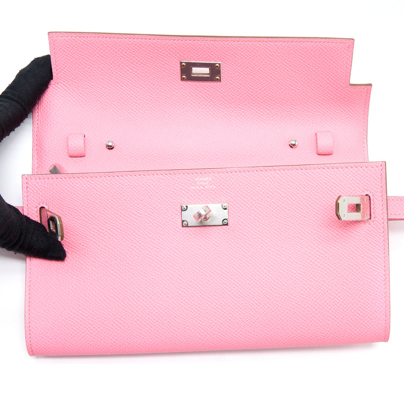 Hermes Kelly To Go Epsom 1Q Rose Confetti SHW Stamp U