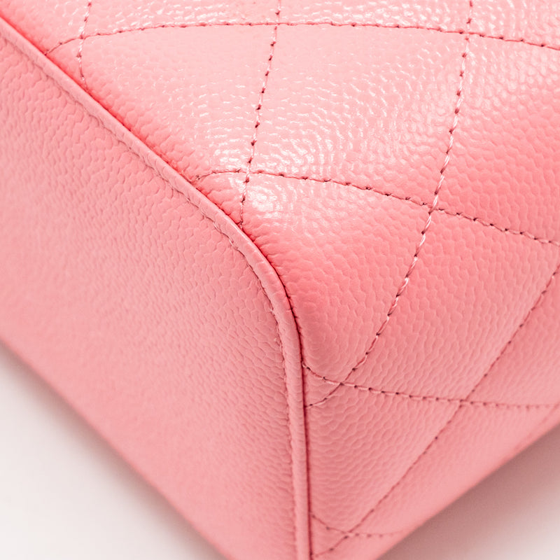 Chanel Letter Top Handle Long Vanity Caviar Pink GHW
