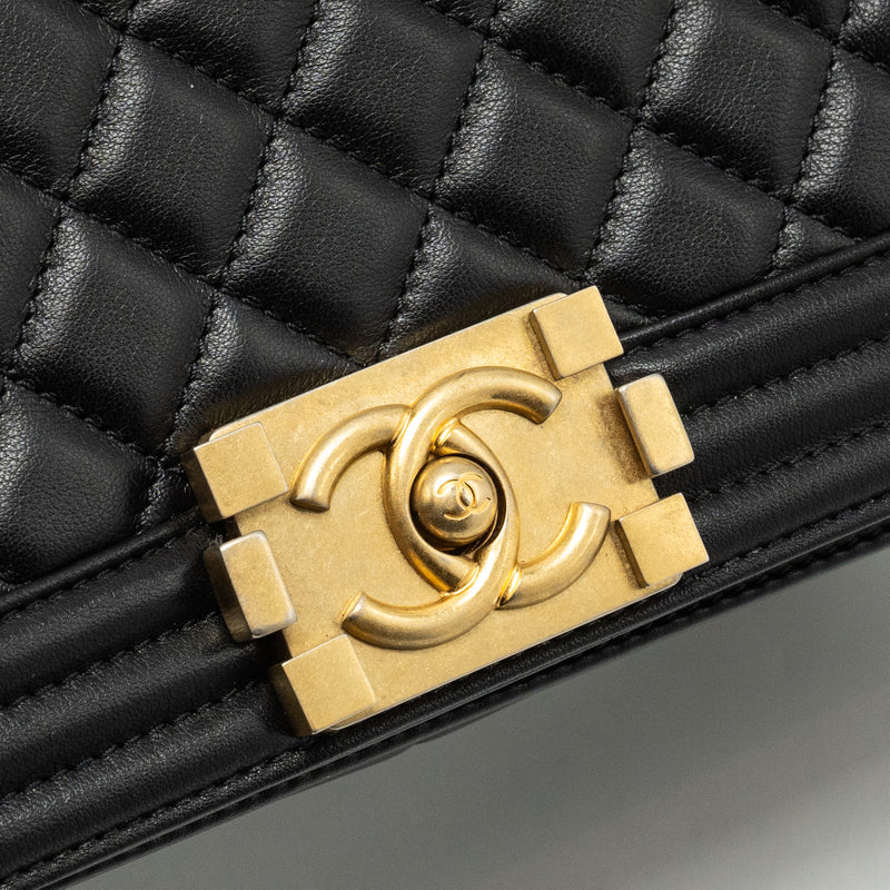 Chanel Medium Boy Bag Calfskin Black GHW