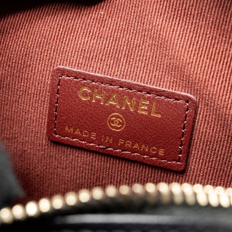 Chanel heart belt bag lambskin black LGHW