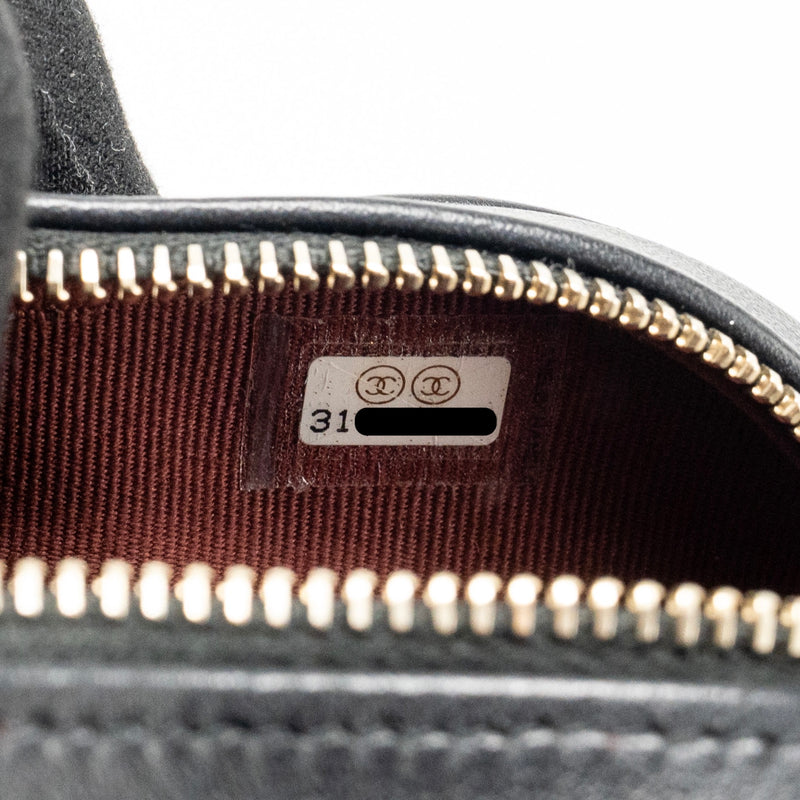 Chanel heart belt bag lambskin black LGHW