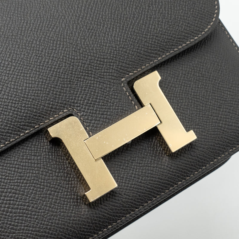 Hermes mini constance epsom graphite LGHW stamp B (New Version)