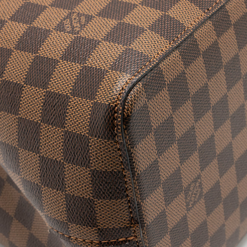 Louis Vuitton Neo Noe Damier Ebene Canvas Brown / Berry GHW