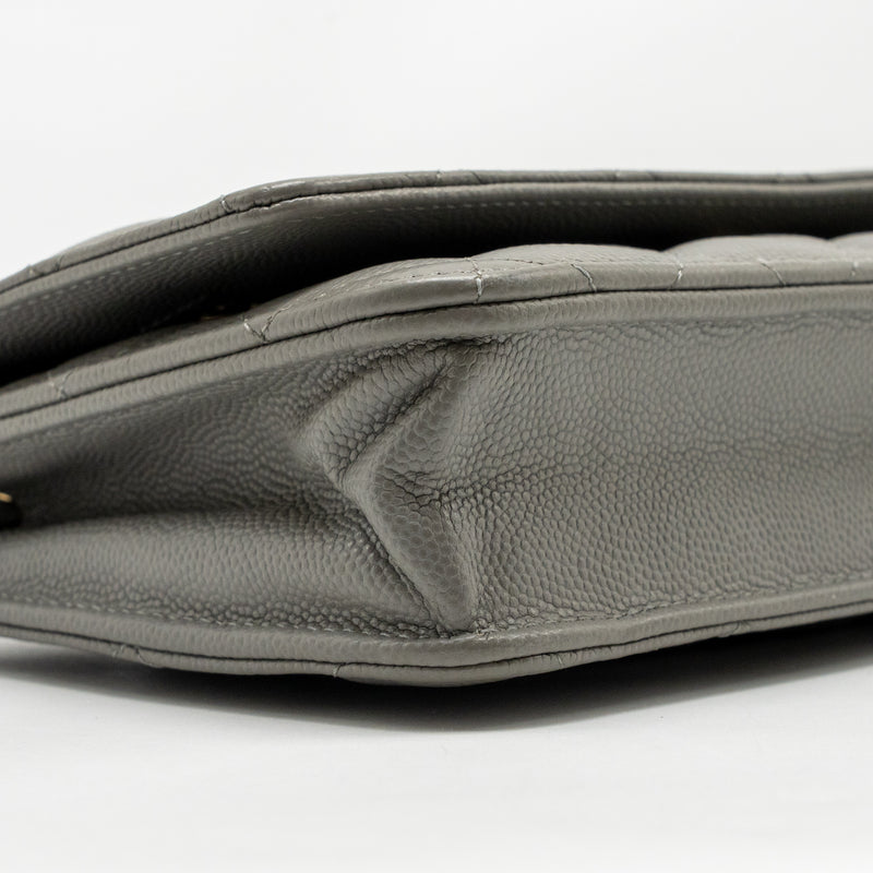 Chanel Classic Wallet on Chain Caviar Grey LGHW (Microchip)