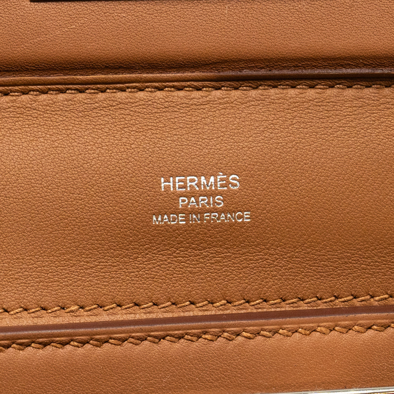 Hermes Mini 24/24 2424-21 Bag Evercolor/Swift Gold SHW Stamp U