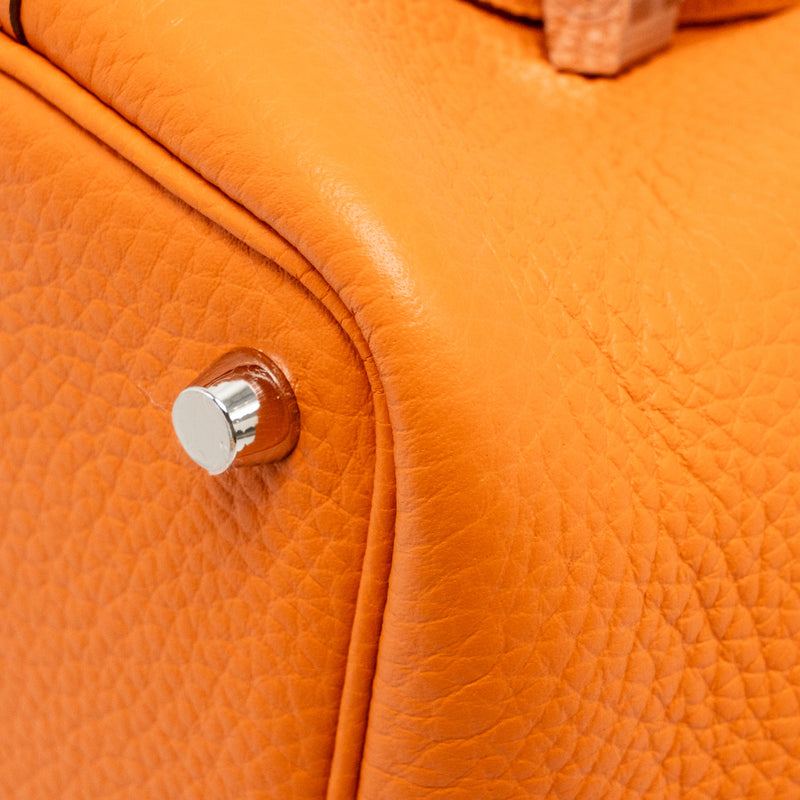 Hermes Picotin 18 Lock Bag Clemence Orange SHW Stamp B