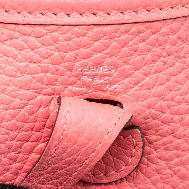 Hermes mini evelyne clemence rose with multicolor strap SHW stamp Y