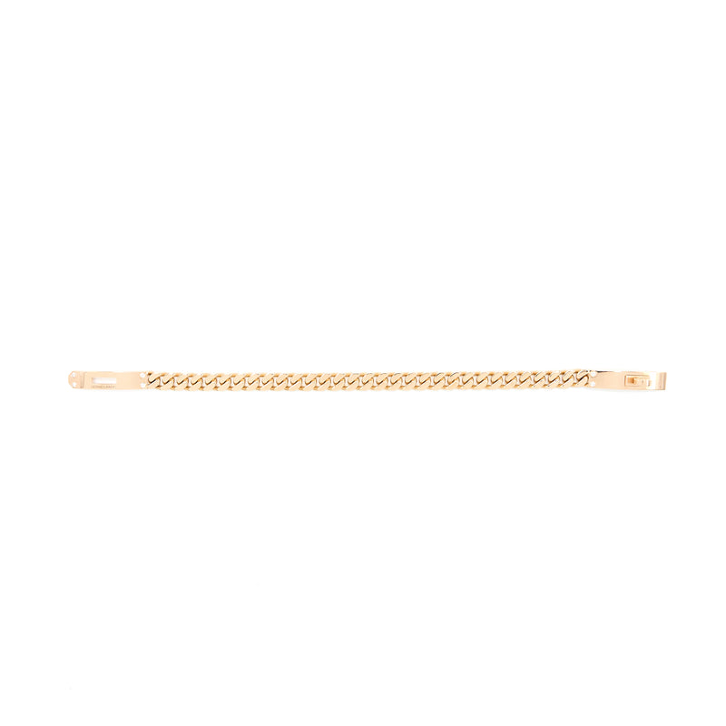 Hermes Size LG Kelly Gourmette Bracelet Rose Gold Diamonds