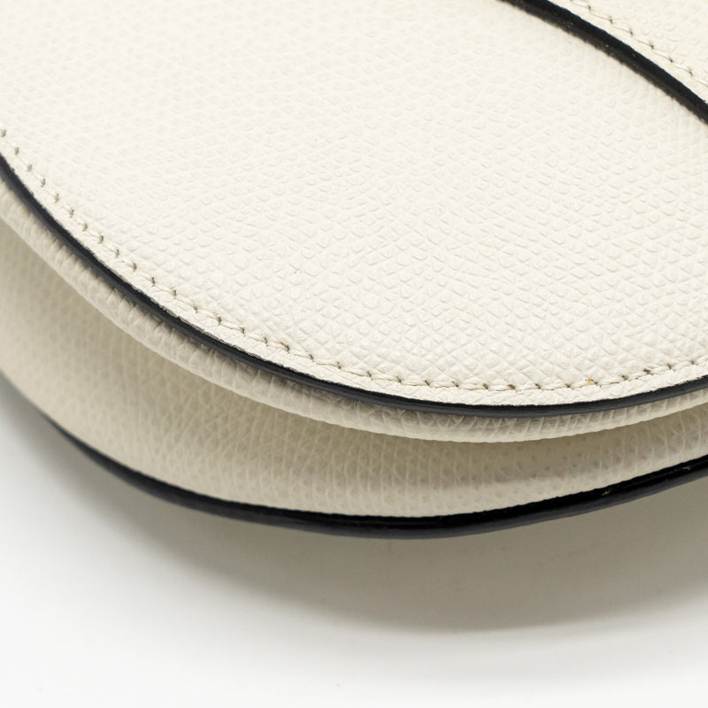 DIOR Medium Saddle Bag Calfskin White GHW