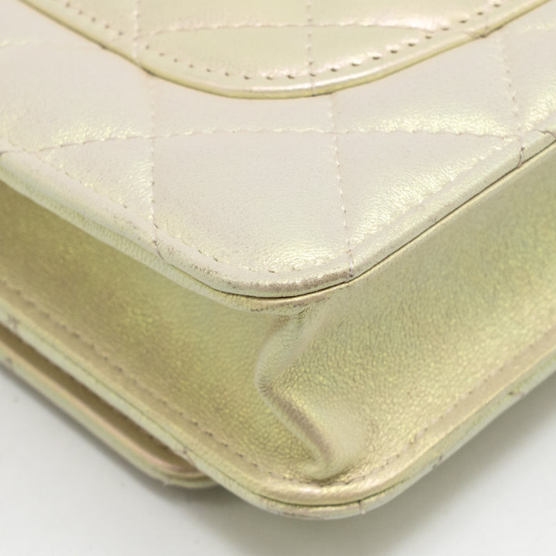 Chanel Wallet on Chain Lambskin Iridescent Ivory LGHW