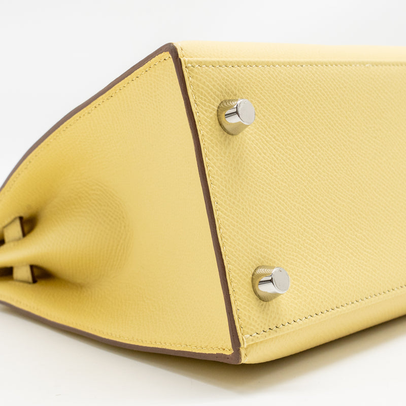 Hermes kelly 25 Epsom jaune poussin SHW stamp Z