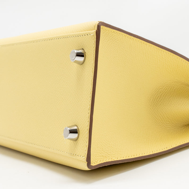 Hermes kelly 25 Epsom jaune poussin SHW stamp Z