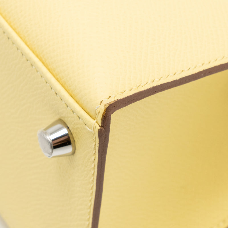 Hermes kelly 25 Epsom jaune poussin SHW stamp Z