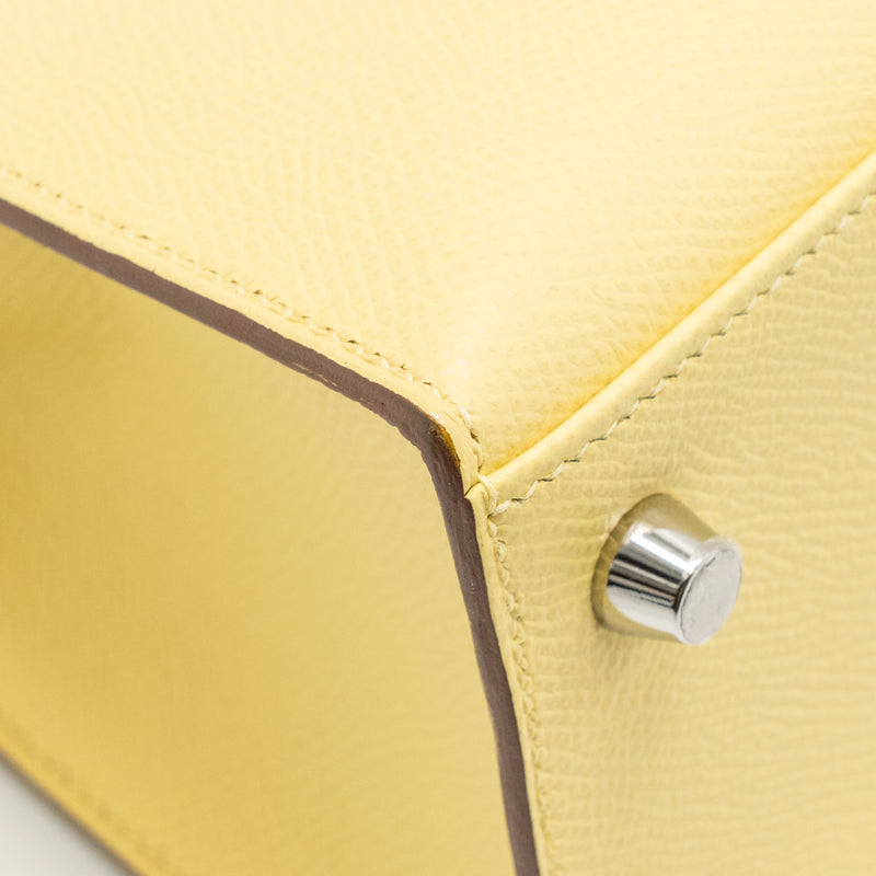 Hermes kelly 25 Epsom jaune poussin SHW stamp Z