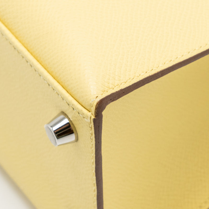 Hermes kelly 25 Epsom jaune poussin SHW stamp Z