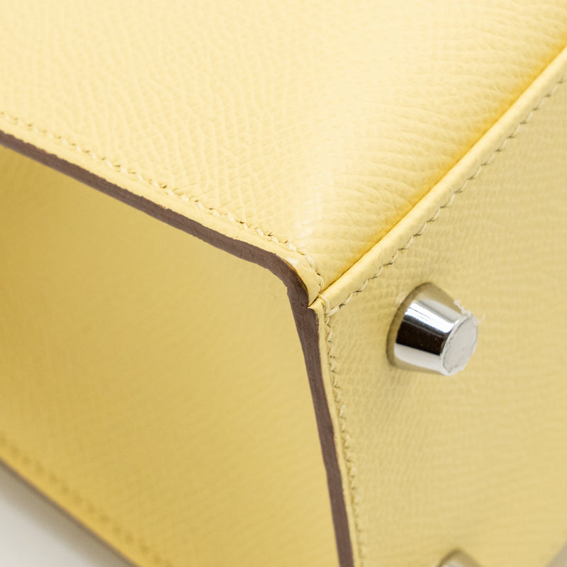 Hermes kelly 25 Epsom jaune poussin SHW stamp Z