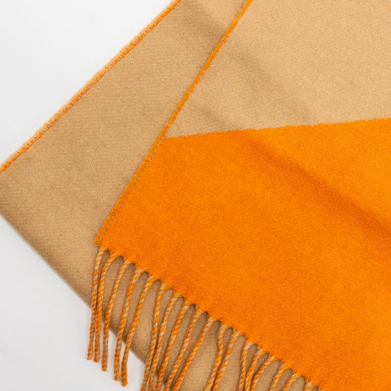 Hermes 140*30 cm cashmere Casaque Chevron muffler multicolour