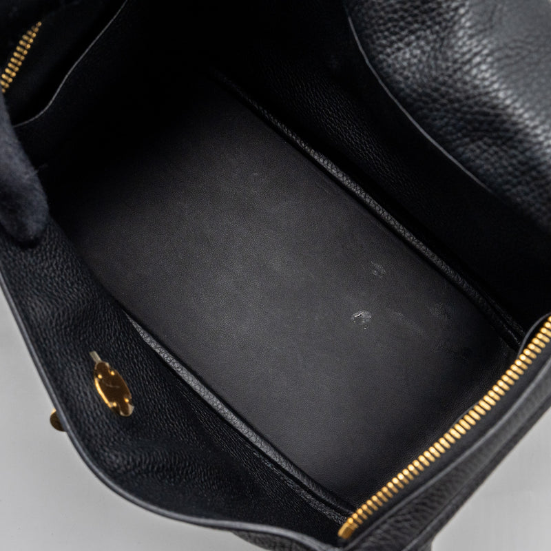 Hermes lindy 30 clemence black GHW stamp D
