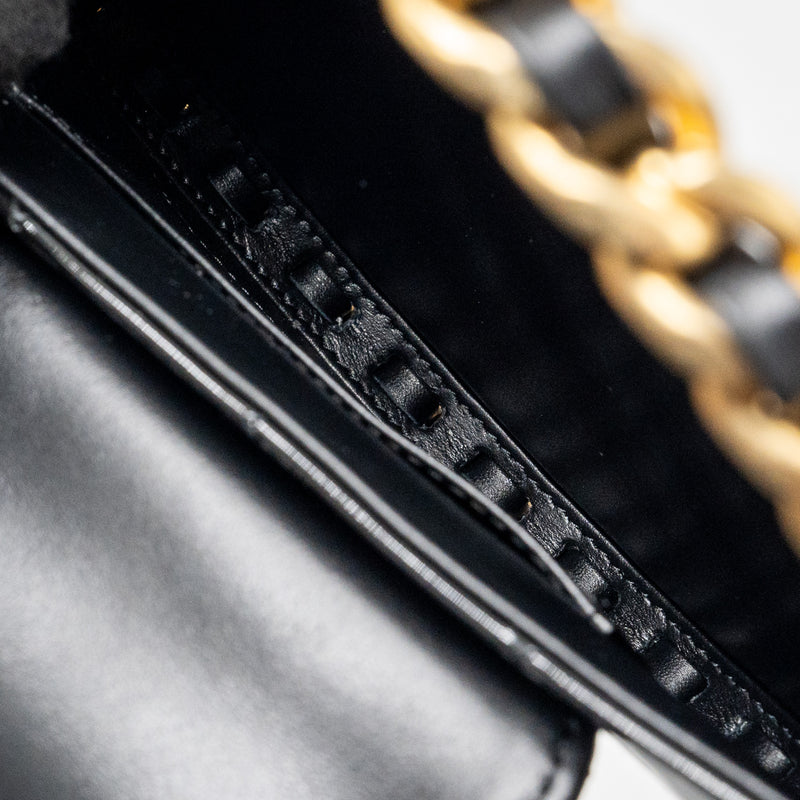 Chanel 23K Hoop Bag Patent leather black GHW (microchip)