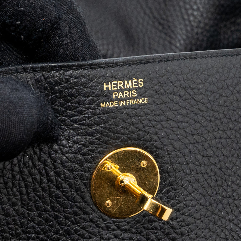 Hermes lindy 30 clemence black GHW stamp D