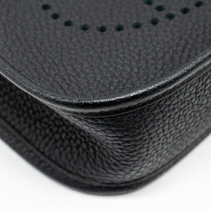 Hermes Mini Evelyne Clemence black SHW stamp Y