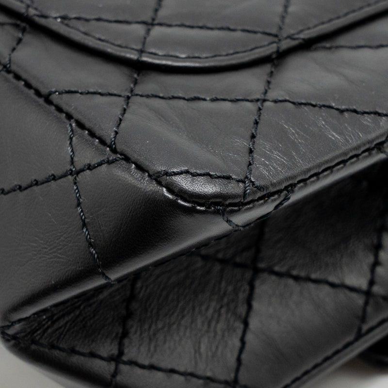 Chanel Mini 2.55 Reissue Aged Calfskin Black GHW (Microchip)