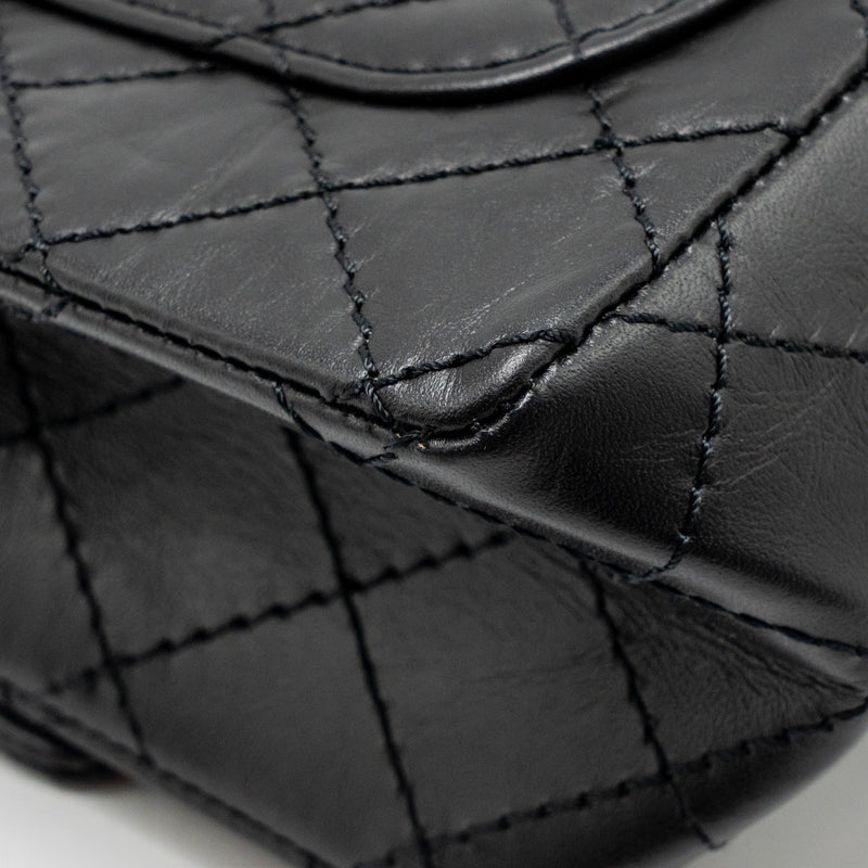 Chanel Mini 2.55 Reissue Aged Calfskin Black GHW (Microchip)