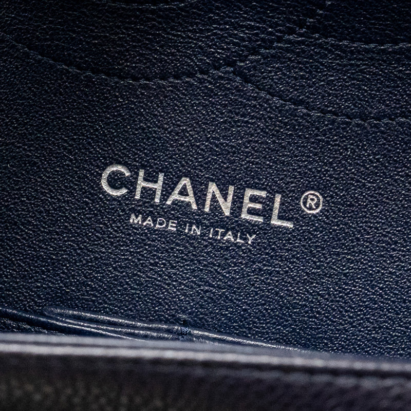 Chanel Jumbo Classic Double Flap Bag Caviar Dark Blue SHW