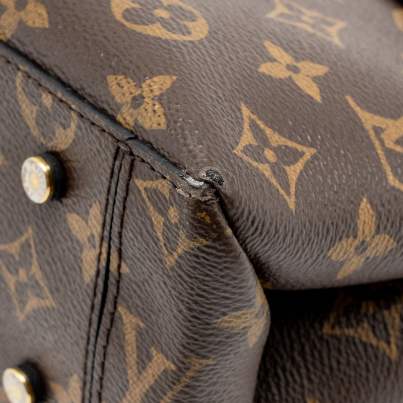 Louis Vuitton one handle MM monogram canvas/ leather black GHW