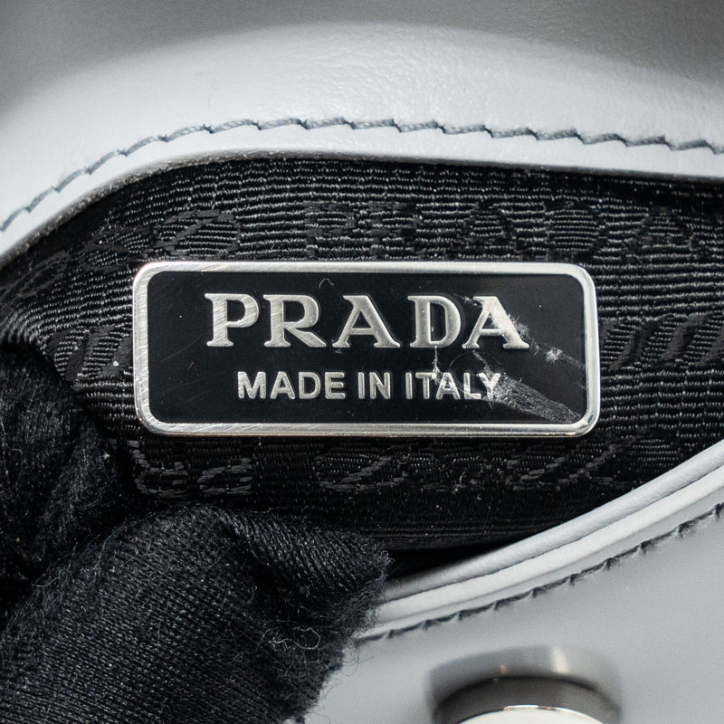 Prada Cleo Mini Bag Brushed Leather Cornflower blue SHW