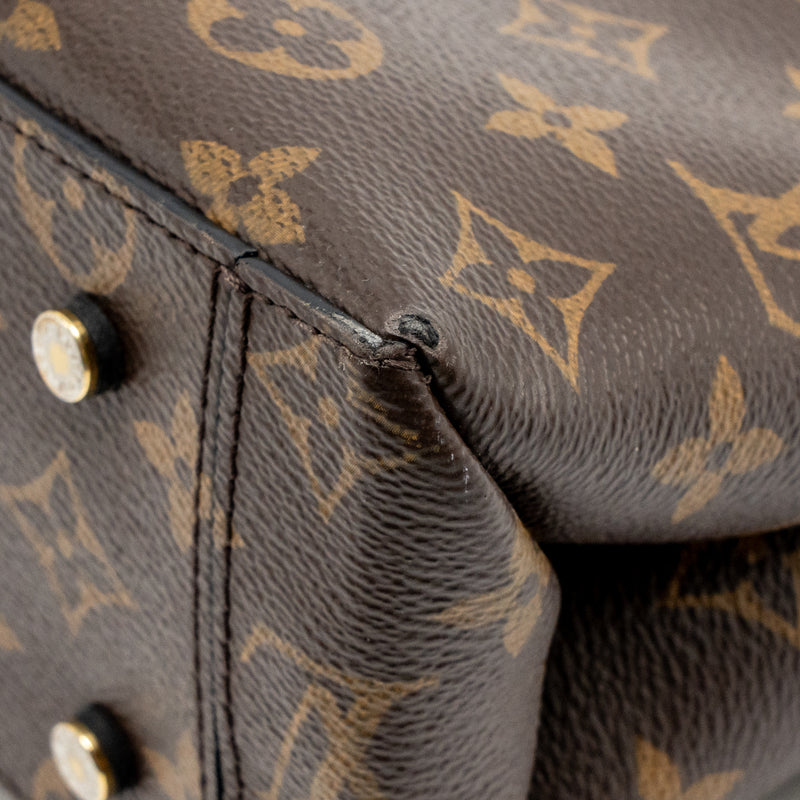 Louis Vuitton one handle MM monogram canvas/ leather black GHW