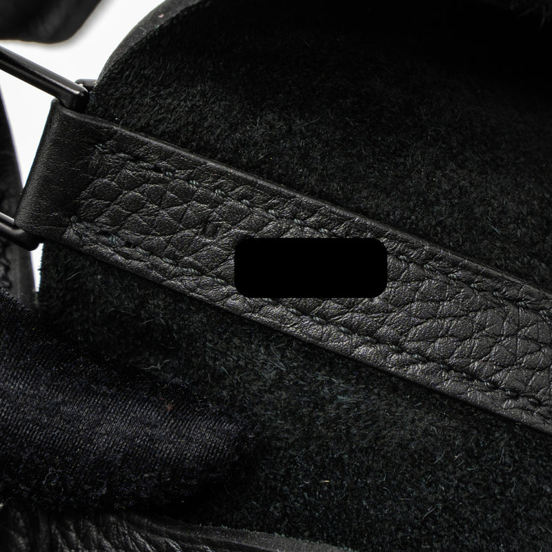 Hermes Picotin 18 Clemence So Black with Black Hardware Stamp U