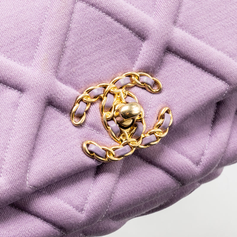 Chanel 19 Belt/Waist Bag Fabric Purple Multicoloured Hardware